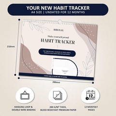 Habit Tracker Calendar 2026 (Undated 12 Months) – Daily Habit Tracker Jounal wit