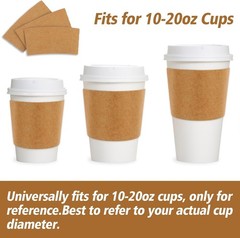 50PCS Coffee Cup Sleeves – Hot Coffee Sleeves Disposable Cold Drinks Iced