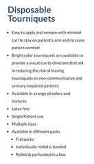 ASP Medical Disposable Blue Tourniquets 1″ x 18″ (250 Pack)
