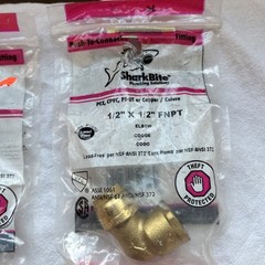 Shark Bite Straight Female Connector 1/2″ X 1/2″ FNPT, 3 others included