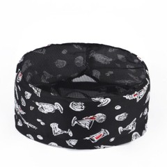 Kitchen Cooking Chef Hat Restaurant Service Flat Top Mesh Breathable Beanie Cap