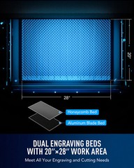 OMTech 80W 20″x28″ CO2 Laser Engraver Cutter Marker with CW5200 Water Chiller