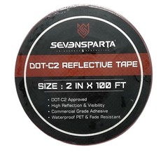 2 Rolls DOT‑C2 Conspicuity Tape Red/White Reflective Safety Tape 2” x 100’ 0000