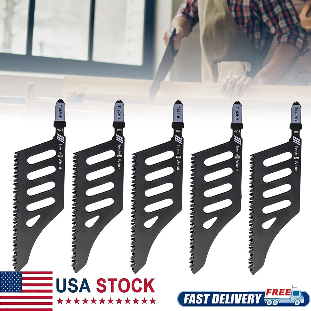 5x Flush Cutting Jigsaw Blade Irregular Curve Saw Blade with Handle for Wood US$
