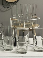8 Vintage Libbey DuraTuff Endeavor Glasses, Stackable Heavy Duty Tumblers