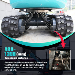 2.5 Ton Mini Excavator Kubota D902 Engine Extendable Track Side Swing Digger EPA