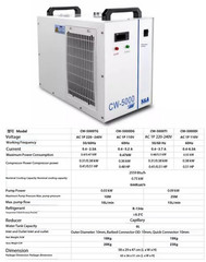 CW 5200AH CW-3000 Industrial Laser Machine Water Chiller for CNC Spindle Cooling