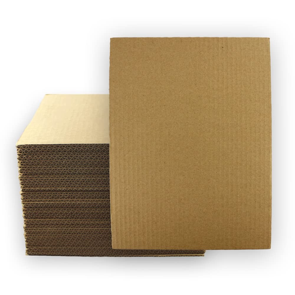10 EcoSwift 8.5×11 Corrugated Cardboard Filler Inserts Sheet Pads 1/16″ Brown