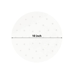 100 PCS Bamboo Steamer Liner, 10″ 10 inch x10 x 0.01 inch, [‘White’]