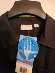 Chef Works Unisex Cool Vent Chefs Shirt Black Medium- Polycotton – Short Sleeve