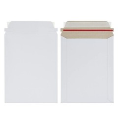 100-1000 White Flat Photo Mailers Document Envelopes Cardboard Self Seal Mailer