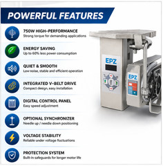 110V Servo Motor Industrial Sewing Machine Silent Energy Saving 450W-750W