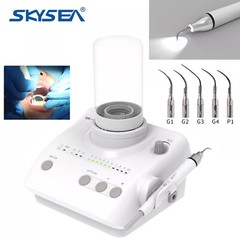 LED Dental Portable Ultrasonic Scaler 2*Bottles Fits EMS Woodpecker Handpiece US