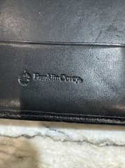 Franklin Covey Planner Nappa Leather Snap 6 Ring Binder Black Pockets Padded