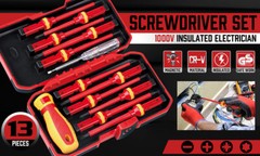 13PC 1000V Magnetic Insulated Electrician Screwdriver Set VDE-GS DIY Tool Kit