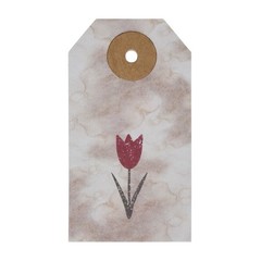 Spring In Bloom Tea Stained Red Tulip Paper Tag 2.75×1.5 Set of 50 VHC Brands
