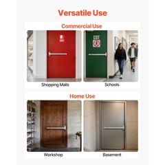 Uimoso Push Bar Panic Exit Device 28″ Durable Metal Emergency Door Hardware