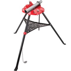 Uimoso 6″ Tripod Pipe Chain Vise Stand w/ Foldable Steel Legs & Rubber Mounts