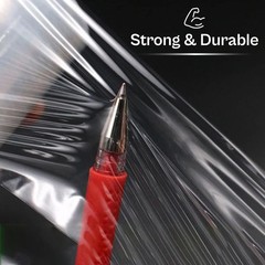 Cast Narrow Banding Stretch Wrap 3″x1000′ 63 Gauge 18 Rolls Black Shrink Film