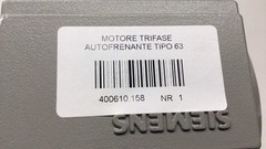 Siemens 1LE10020BB390FA4Z Electric Motor 400610.158 3ph 0.18kW 1680rpm 480V 63M