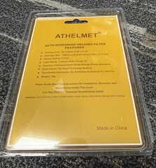 ATHELMET Auto-Darkening Filter Lens – 2.5 Clear Slate – Shade 10 – NEW
