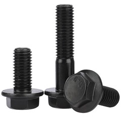 M12 x 1.25 Fine Thread Class 10.9 Hex Head Flange Screws Frame Bolts Black Oxide