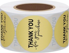 Hybsk Gold Foil Thank You for Your Purchase Stickers 1.5″ Round small,