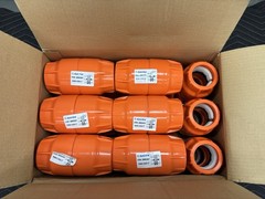 2″ Dura-Line Molded Plastic Push Lock Coupler – Orange – 20001847 **CASE OF 15**
