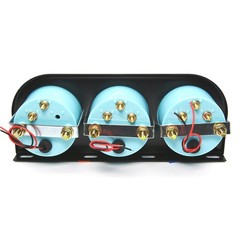 52mm Triple Gauge Set (Oil Pressure+Water Temp+Voltmeter) 3 in1 White Triple …