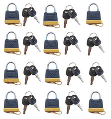 FIT CAT 10 locks 246-2641 Padlock with 20 Keys 5P8500 Fits Caterpillar 5p8500