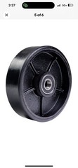Pallet Jack/Truck Steering Wheels 7″ Set with Axle, Missing 1 Protective Cap