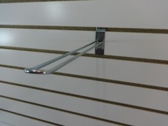 8″ Chrome Slatwall Grid Panel Safety Hook Display Store Wall Fixtures