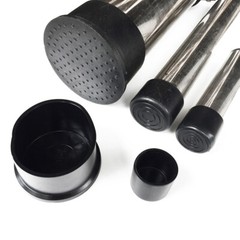 Black Chair Table Feet Stick Pipe Tubing End Cover 6mm~63mm Caps Cap PVC Rubber