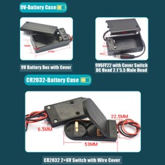 Batteries Box Case Storage With Wire Switch 1 ~ 8 x AA/AAA/18650 Battery Holder