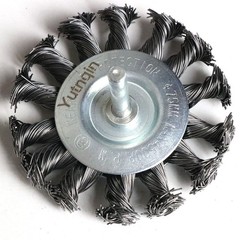 Yutnqin 3PCS 3 Inch Knotted Wire Wheel Brushes Kit for Drill with 1/4Inch Sha…