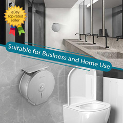 Commercial Jumbo Toilet Paper Dispenser with Shelf, 304 Stainless Steel 9 Roll P