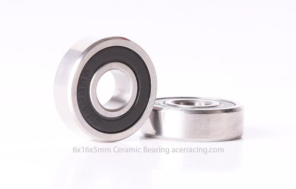6X16x5MM Ceramic Ball Bearing size 696A ABEC 7 Bearings 2 pieces by ACER Racing