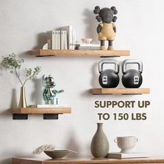 Heavy Duty Black Shelf Brackets 6 Pack Industrial Floating Wall Mount Fast Ship