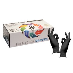 Black Nitrile Gloves, 9.5″ Length, Latex Free, 100/1000 PCS, XS,S, M, L, XL