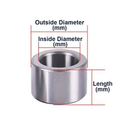 ID 35MM~100MM Bearing Standoff Spacers Outer Diameter 35~110mm Round Spacer Bush