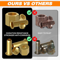 280PCS Compression Fittings Assortment Kit – 6 Sizes (1/4″, 3/8″, 5/16″, 1/2″, 3