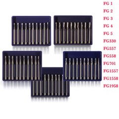 10pcs/pk Dental Carbide Burs for High Speed Handpiece Pear Bur 19mm FG Shank