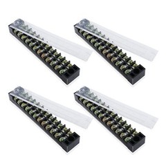 5Pcs Dual Row 12 Positions Screw Terminal Electric Barrier Strip Block 15A 600V