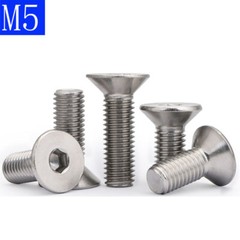 M5 5mm M5 x 0.8 DIN7991 Stainless Steel FLAT HEAD Socket Screws Bolt Countersunk