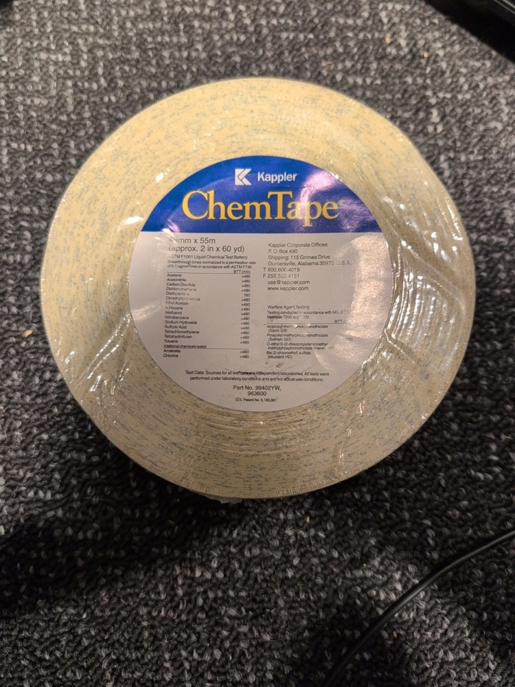 New – Kappler Chemtape – 99402YW 963600 – 2 inch x 60 yards – Chemical Tape
