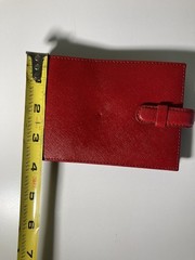 Filofax Portobello M2 Red Italian Leather 3 Ring Organizer Wallet Planner