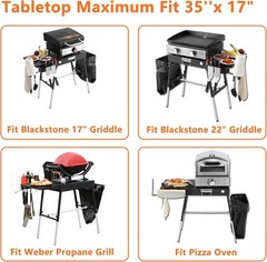 Portable Outdoor Grill Table,Blackstone Griddle Stand,Movable Griddle Stand Fit