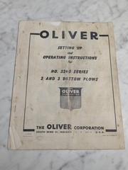 OLIVER # 3240 SERIES 2 AND 3 BOTTOM PLOWS OPERATING INSTRUCTIONS MANUAL A3240