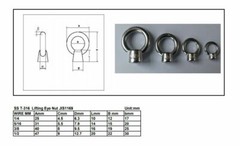Stainless Steel 316 Lifting Eye Nut 1/4″ Marine Grade 4, 8, 12, 20, 50 PCS