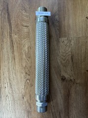 METAL Flexible HOSE 14″ (18″ over-all length) MB-304, 1-1/2″ Male threaded Hex